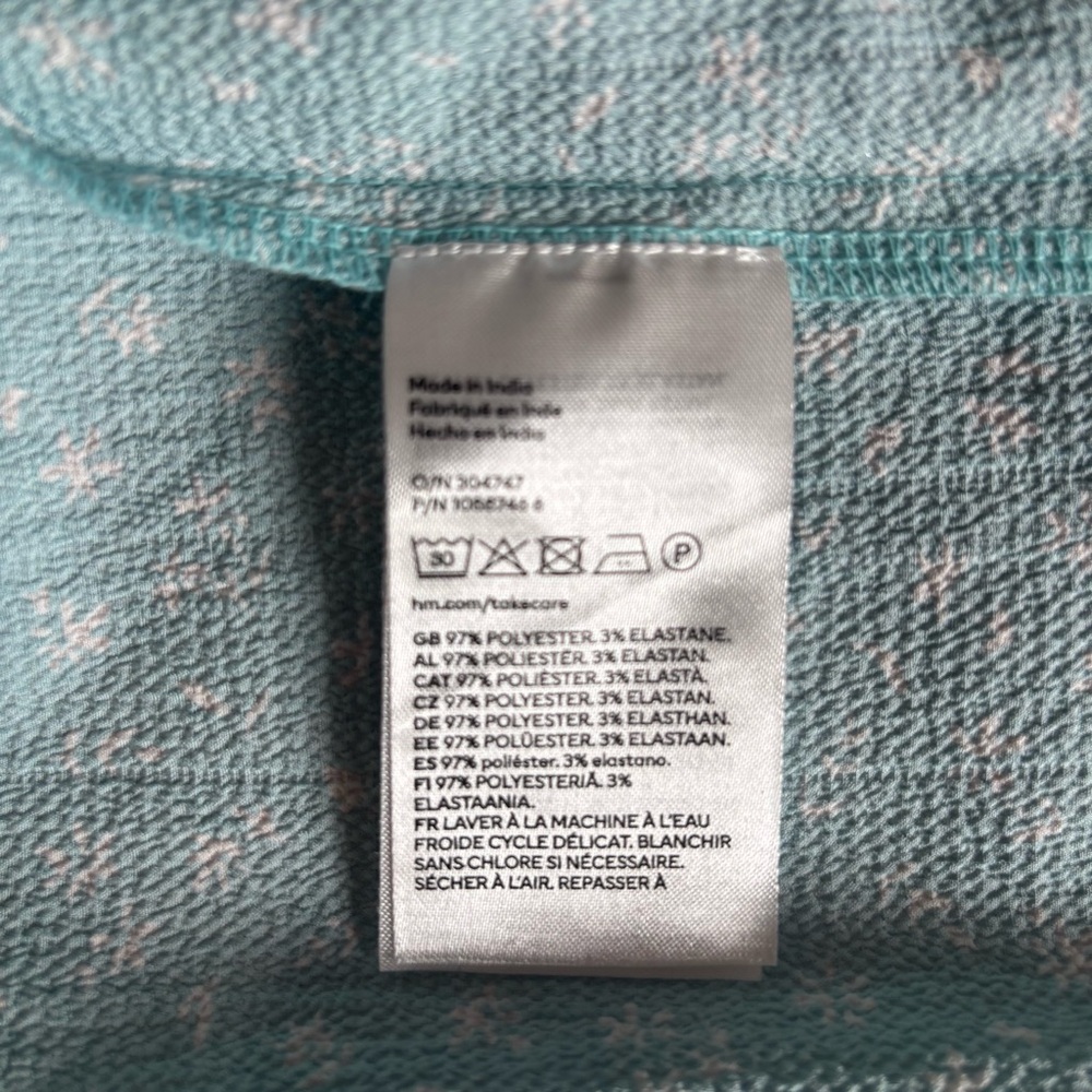 H&M Turquoise Floral Sleeveless Cutout Maxi Dress - Picture 8 of 8